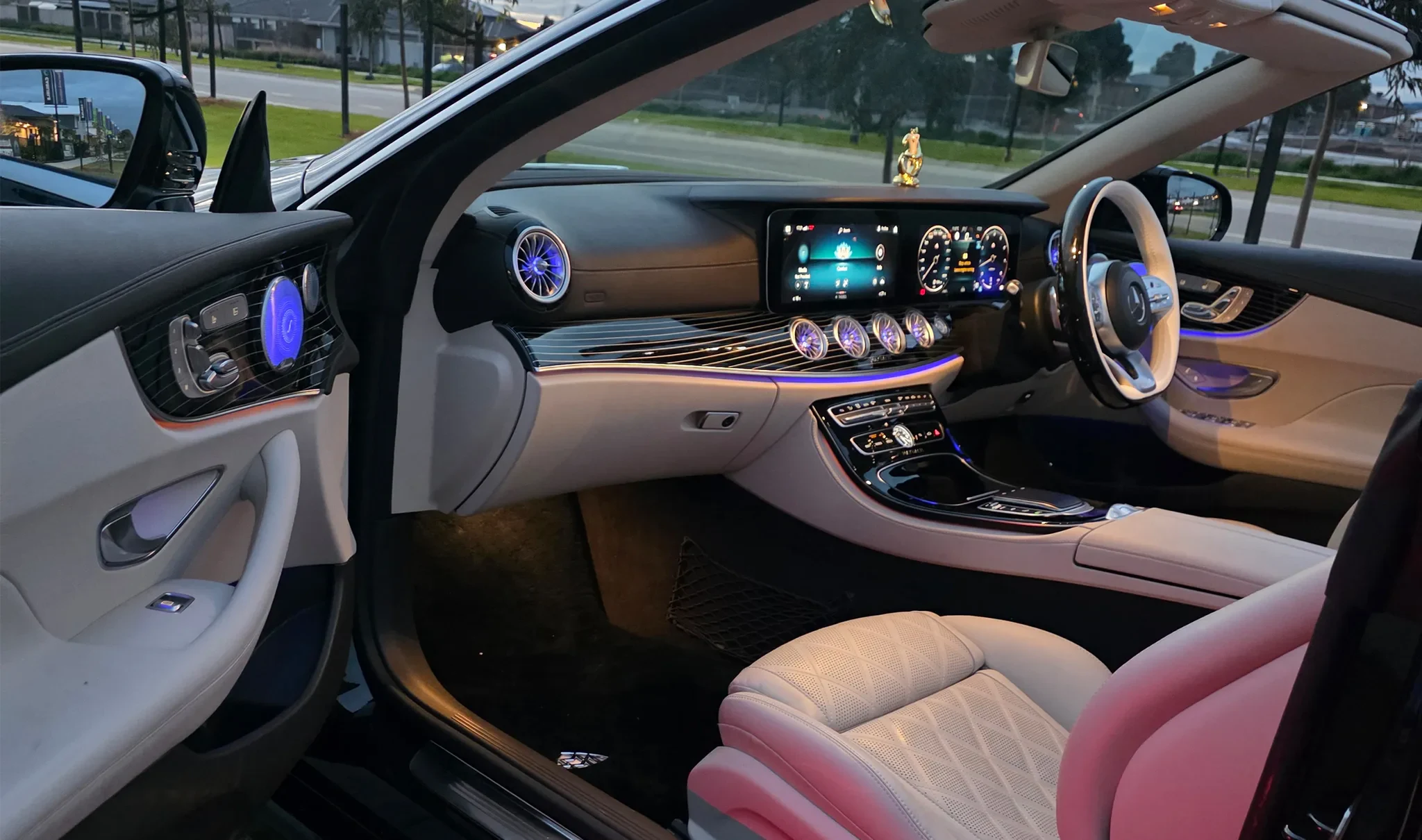 E-Class Convertible for post-wedding getaway ride