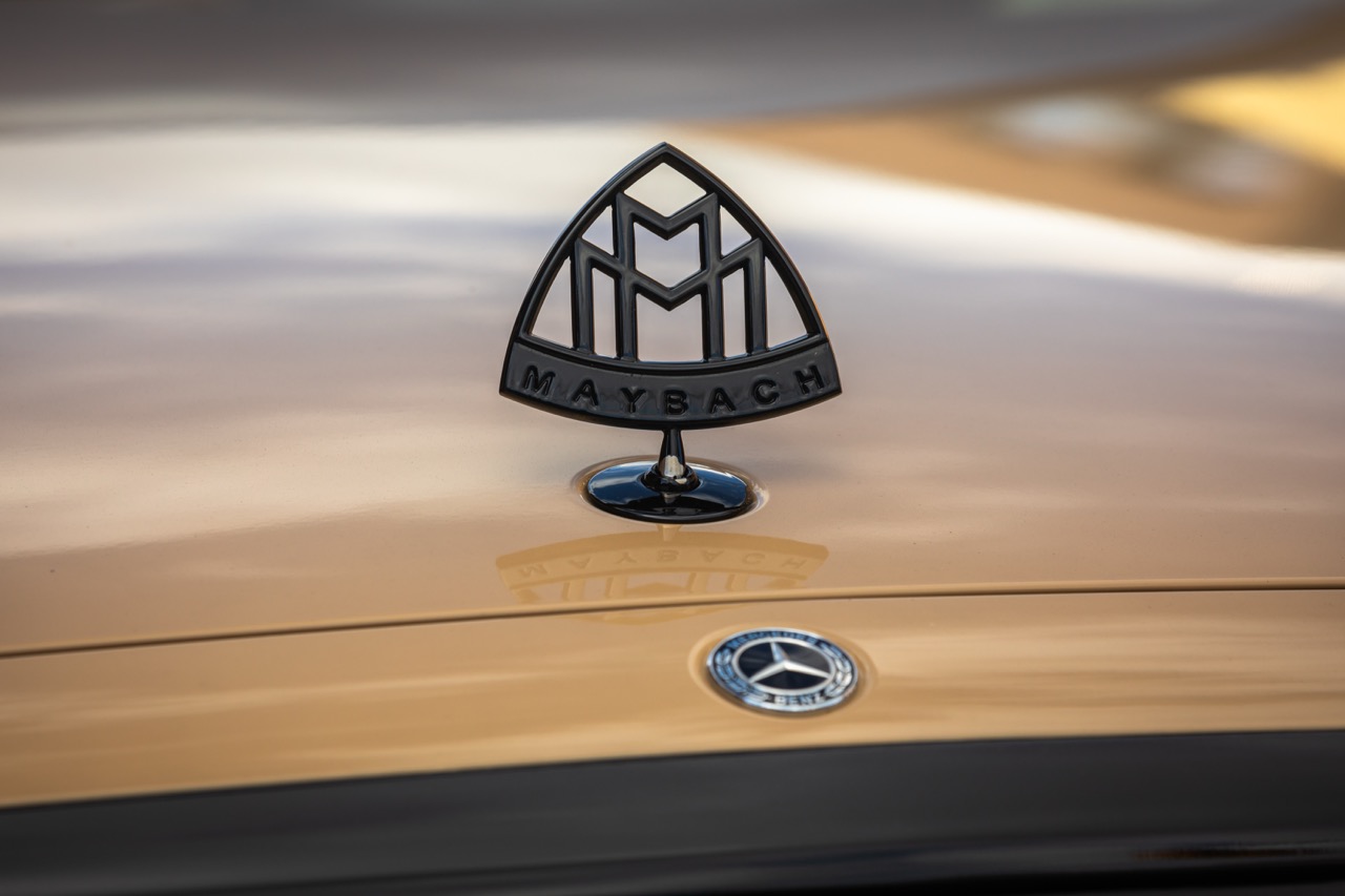 Gold Maybach hood ornament for wedding chauffeur hire